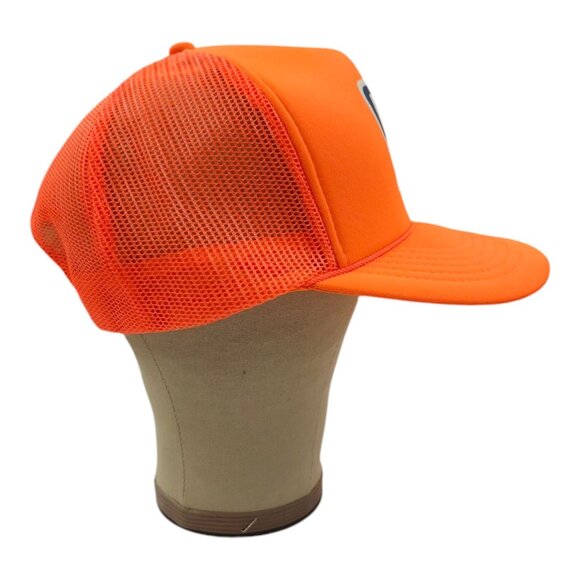 BFI Rope Braid Mesh Snapback Cap Vintage Trucker Foam Baseball Hat Blaze Orange - Picture 11 of 13